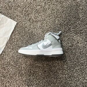 Nike High-Top Sneakers in Gray and White